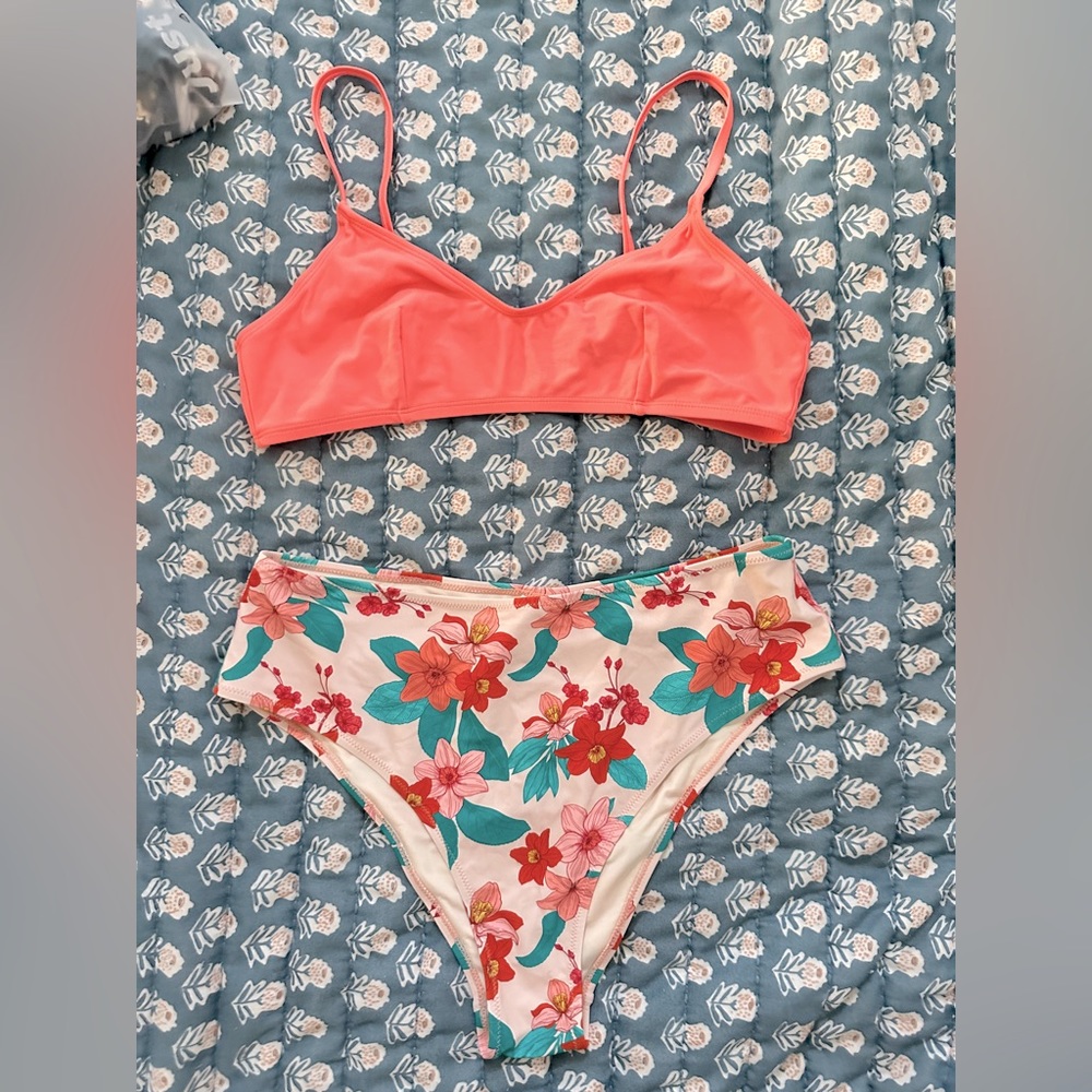 CUPSHE 2 Piece Bikini, Size Large